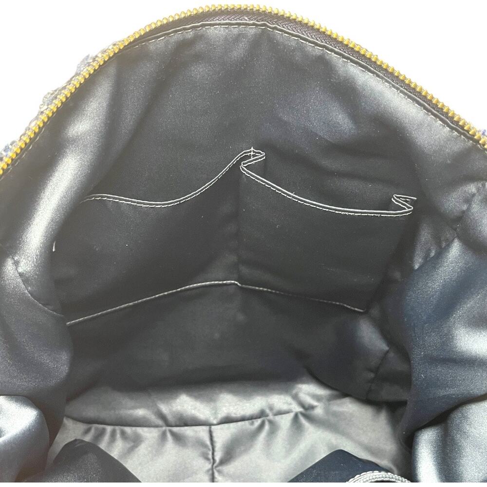 RARE Coach Chelsea Bouclé Mersin Tweed Shoulder Tote Navy Blue Style 17813 $398 - Picture 7 of 12